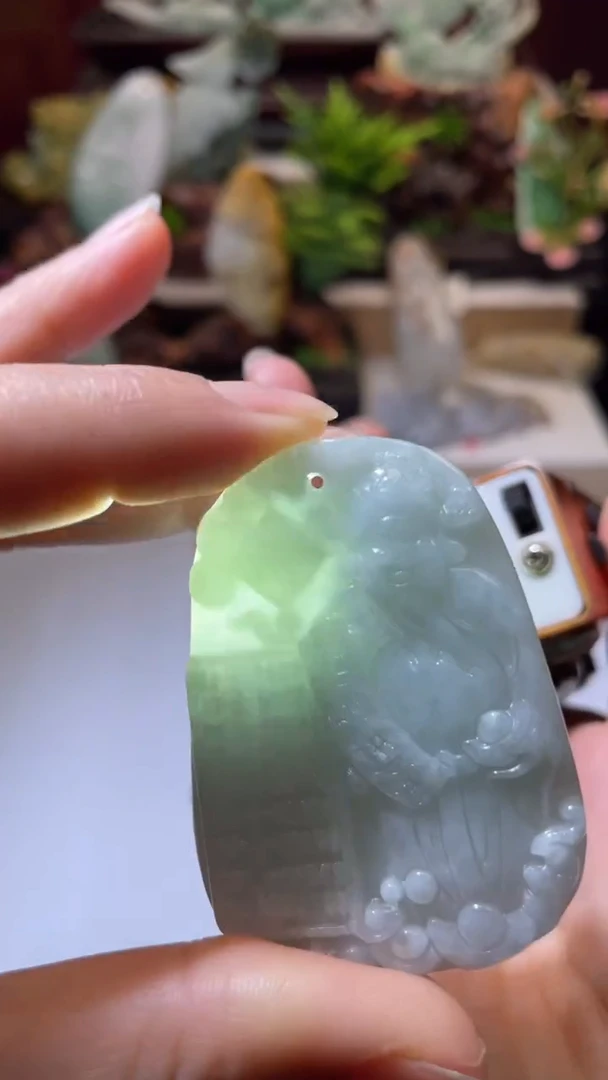 吊坠(不含链)未镶嵌翡翠翡翠财神