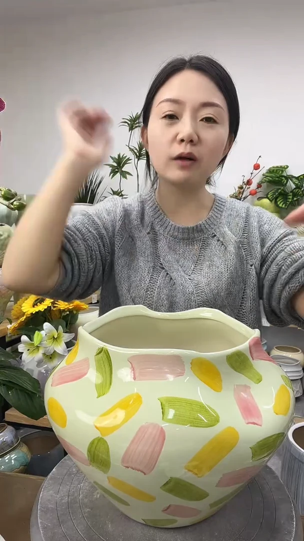 11.10陶瓷花盆直播链接高.  21   口19