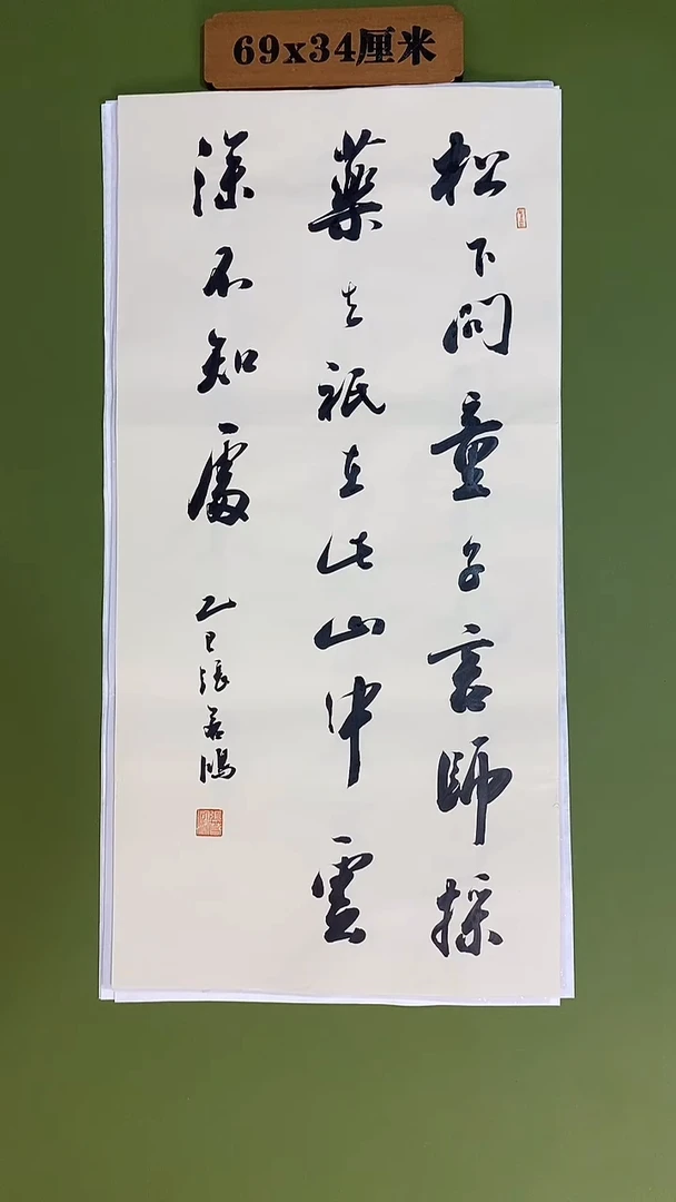 书法书法 张若鸿 尺寸69cm*34cm