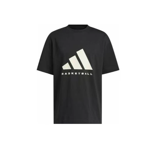 adidas/阿迪达斯（尺码偏大）篮球短袖欧若风BALL休闲T恤黑色JY0199