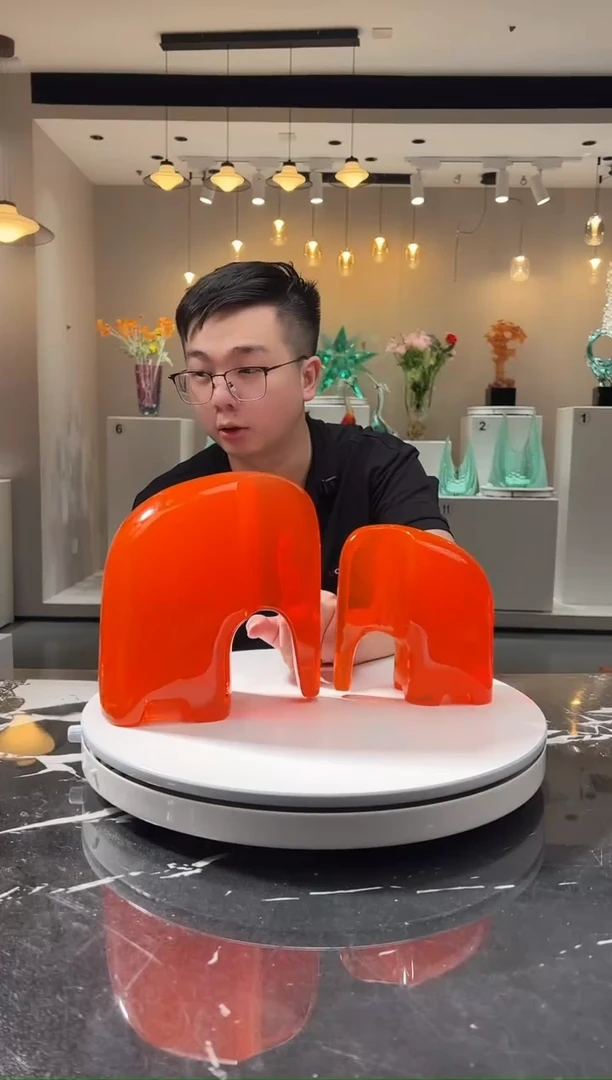 摆件巴比特美学-爱马仕橙大象