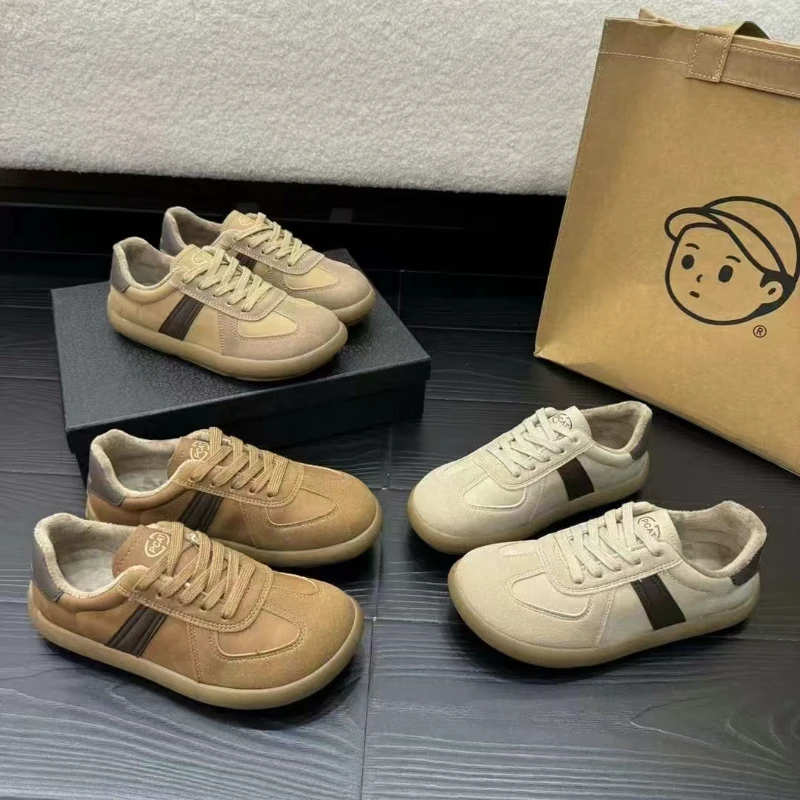 A01-1新款系带加绒舒适百搭软底圆头德训鞋仓