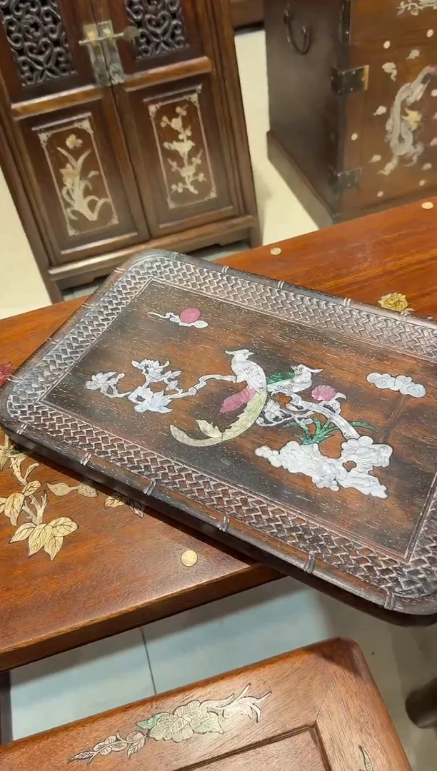 【闪购商品】木木艺长尾鸟茶盘128.8888