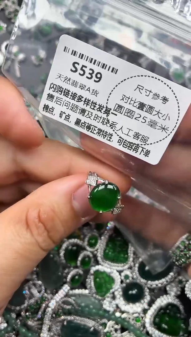 颈饰未镶嵌翡翠S539戒指