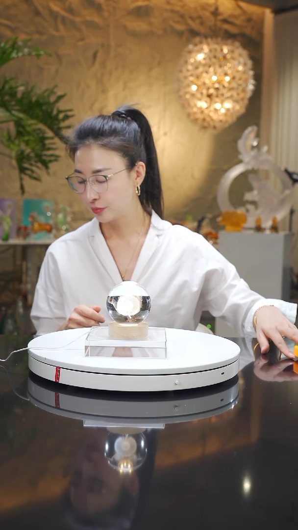 瓷片福利蒲公英水晶球摆件