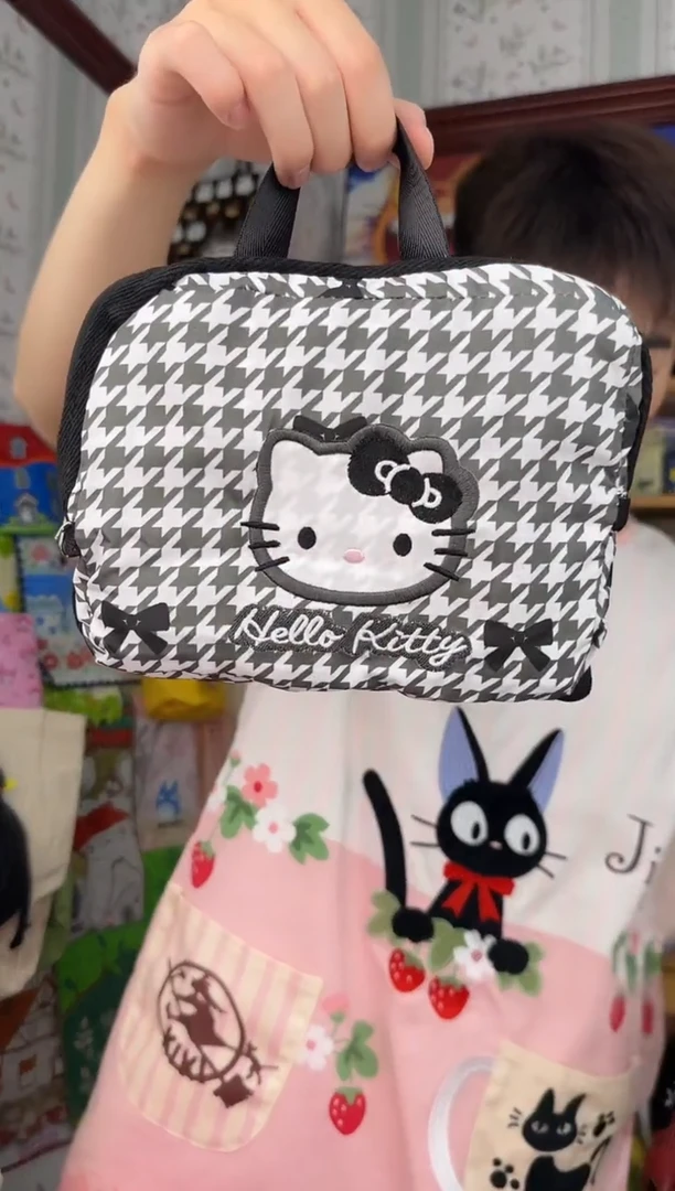 聚酯纤维Kitty折叠旅行包大容量轻便