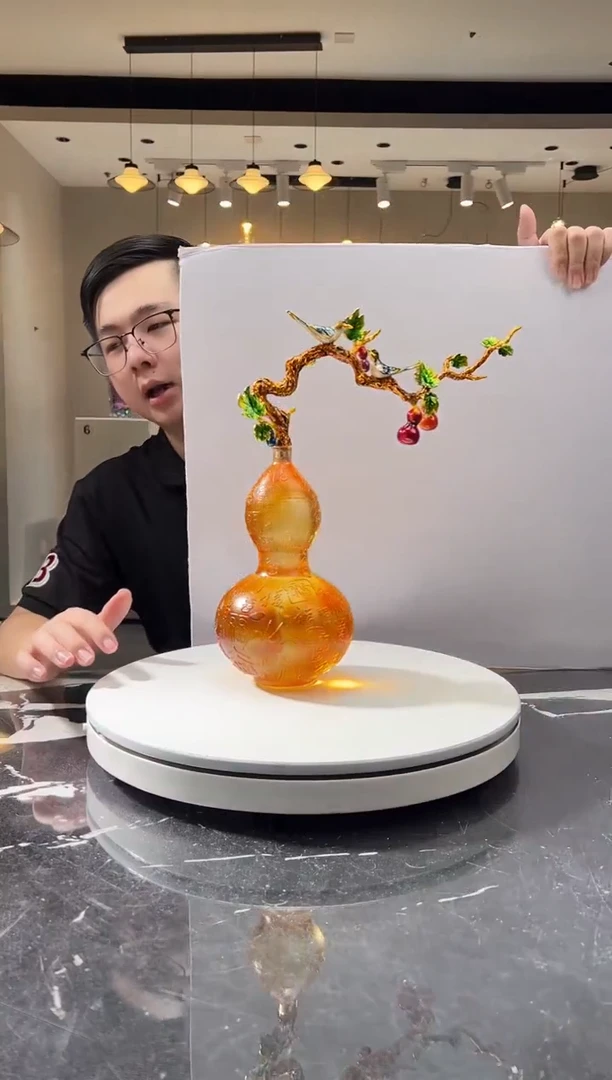 摆件巴比特美学-琥珀金福禄满堂