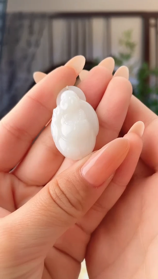 颈饰未镶嵌和田玉逍遥佛 xp