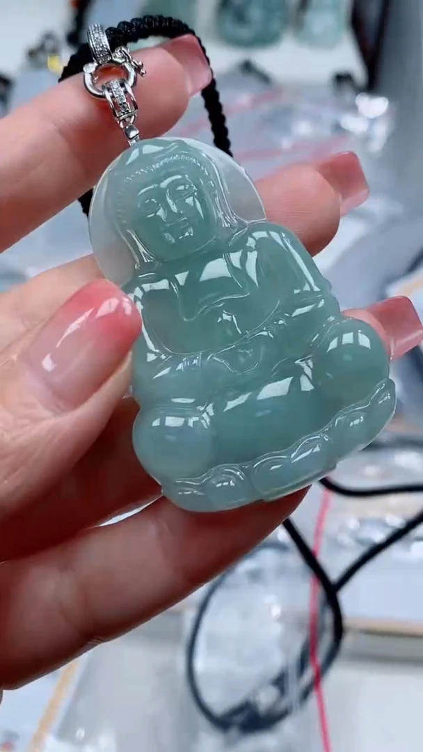 翡翠银S925镶嵌颈饰吊坠