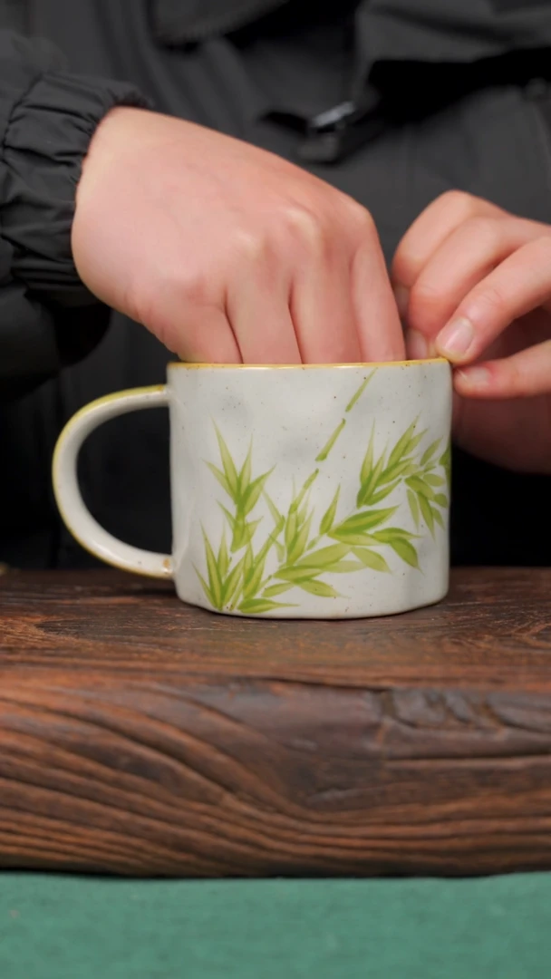 【闪购商品】瓷片61寻一缕瓷香杯釉下手工手绘瓷器