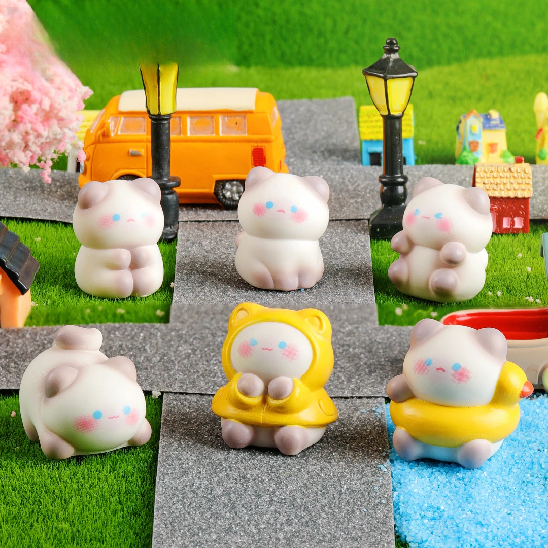 【九宫格】暹罗猫咪卡通树脂摆件diy钥匙扣车载摆件