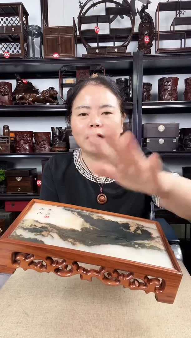 木黄云石长方老李红木工艺品
