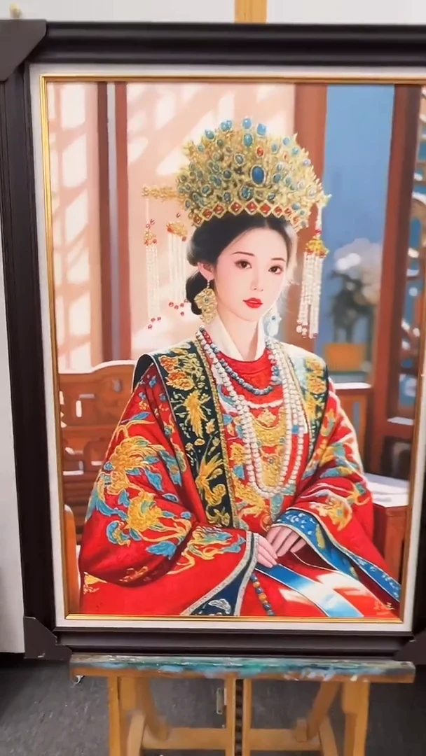 国画吴子逸-60x90-写实人物-带框-补书