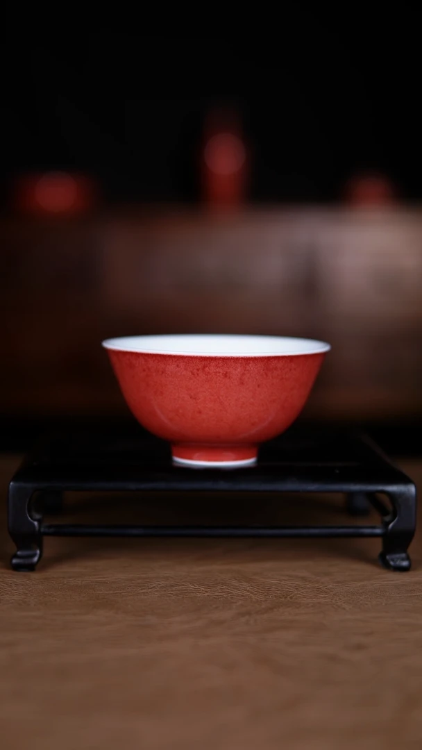杯子景德镇纯手工陶瓷豇豆红