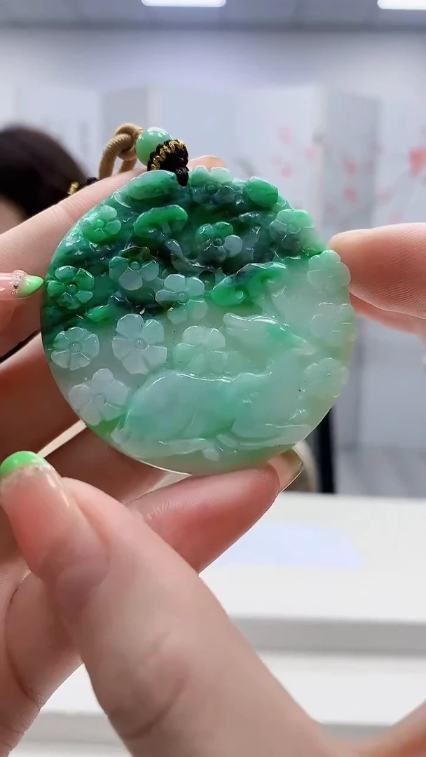 未镶嵌定制翡翠4829ry-毛货挂件85