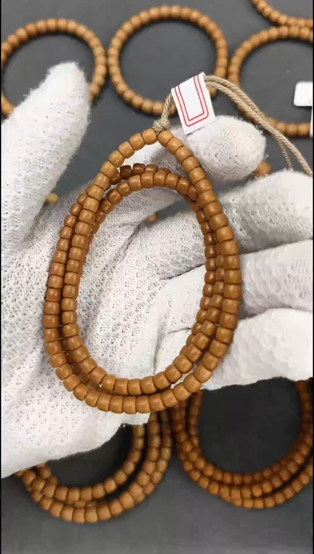 手串橄榄核大**～149颗老挝核尖脖挂5.0mm