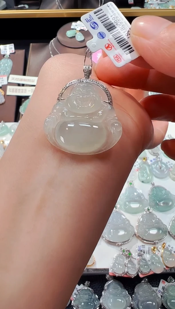 【闪购商品】翡翠吊坠(不含链)18K金镶嵌佛公吊坠991