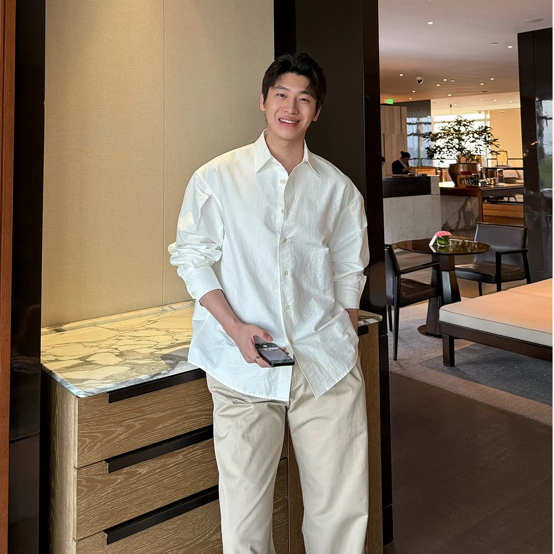 「REA SPECIAL」 肌理衬衫 落肩袖单排多扣简约时尚SW61170