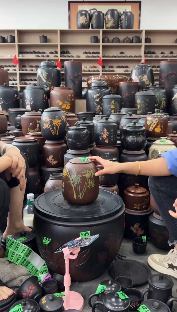 完品 茶叶罐 无顶 彩填  282