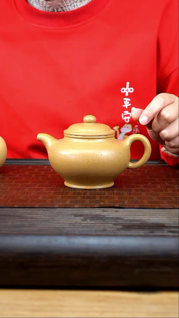 【闪购商品】紫砂茶壶lhb黄金段手磨粗纱壶王掇只微瑕不退不换