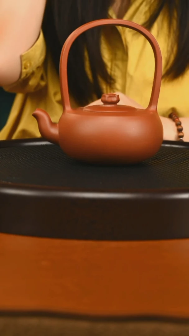 茶壶紫砂宜兴原矿手工制作梵莲提梁
