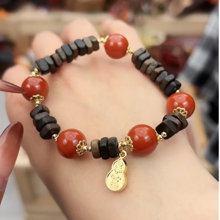 红玛瑙药片珠设计单圈款  精品手串 无礼盒 AK 0056