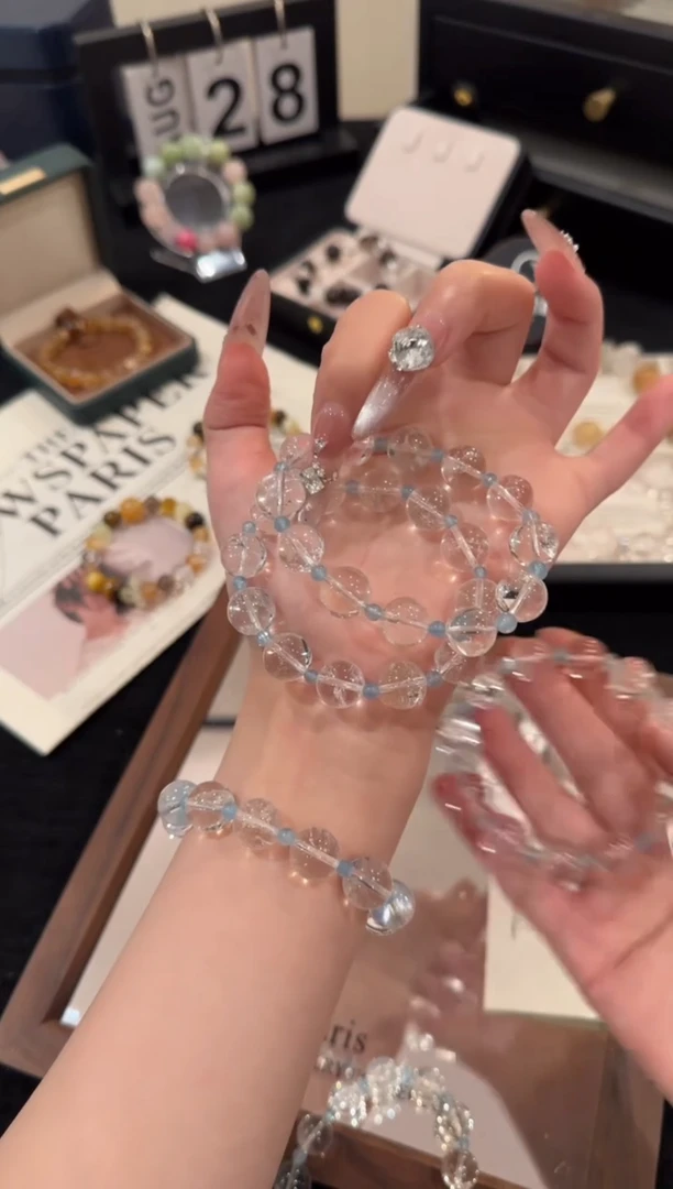 合金手链水晶白阿赛x2237