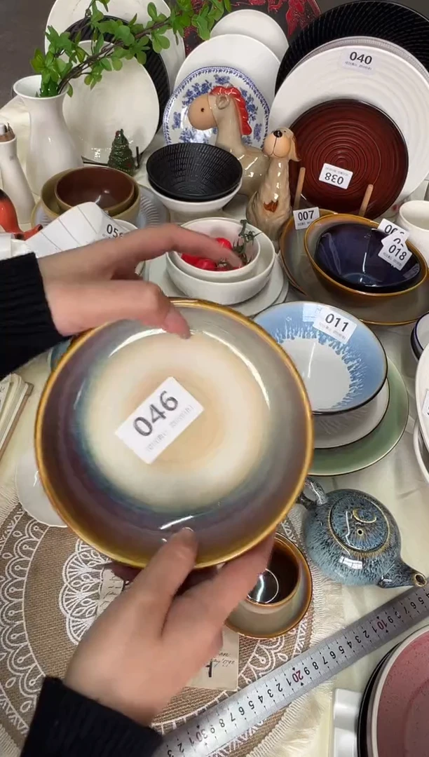 新骨瓷046瑕疵  曼谷棕 6寸 钵钵碗