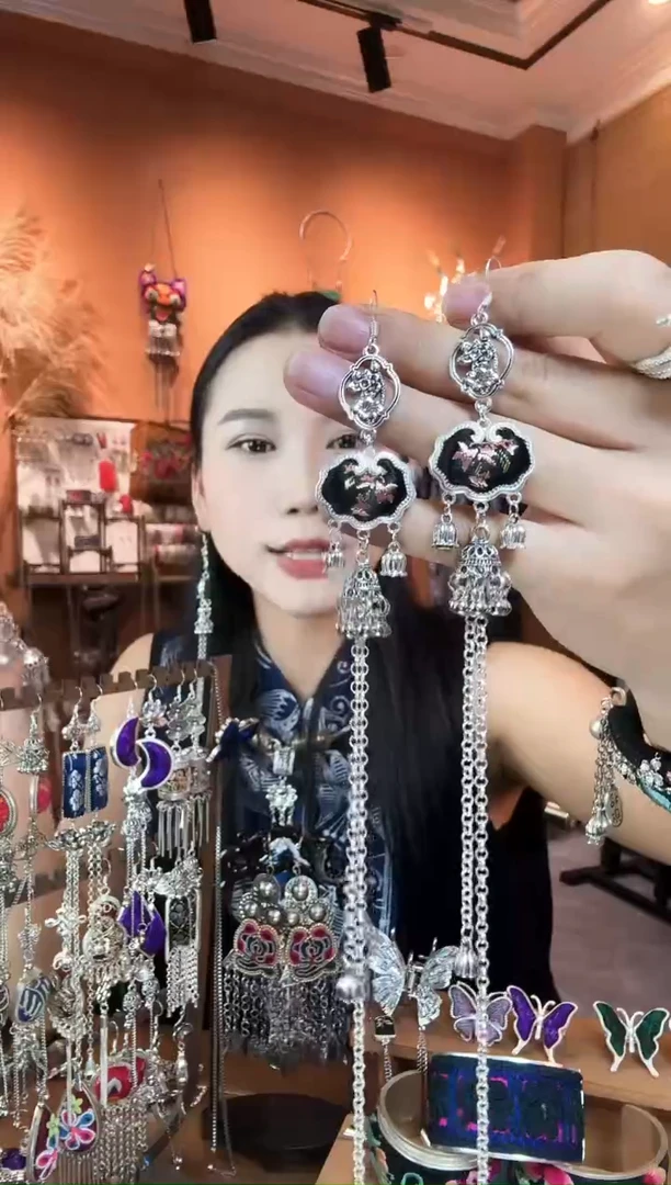刺绣纯手工民族风耳环