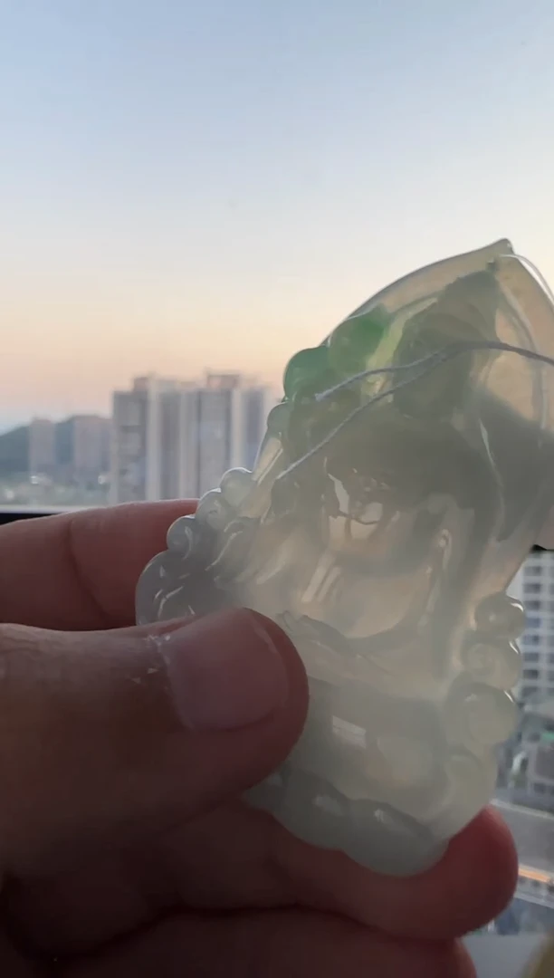 颈饰未镶嵌翡翠L***y天然翡翠A货孤品一件