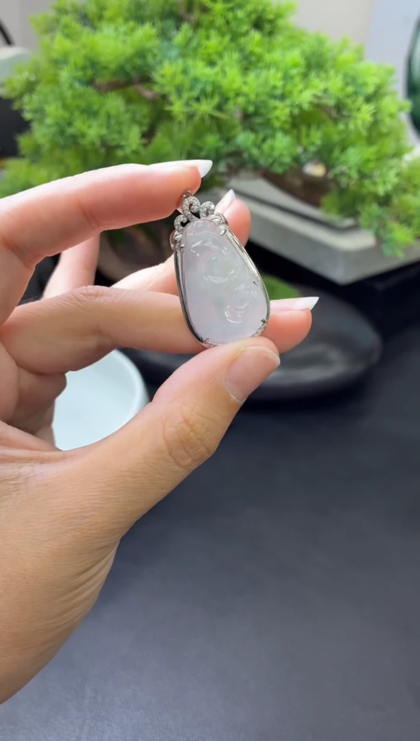 翡翠银S925镶嵌吊坠(不含链)吊坠