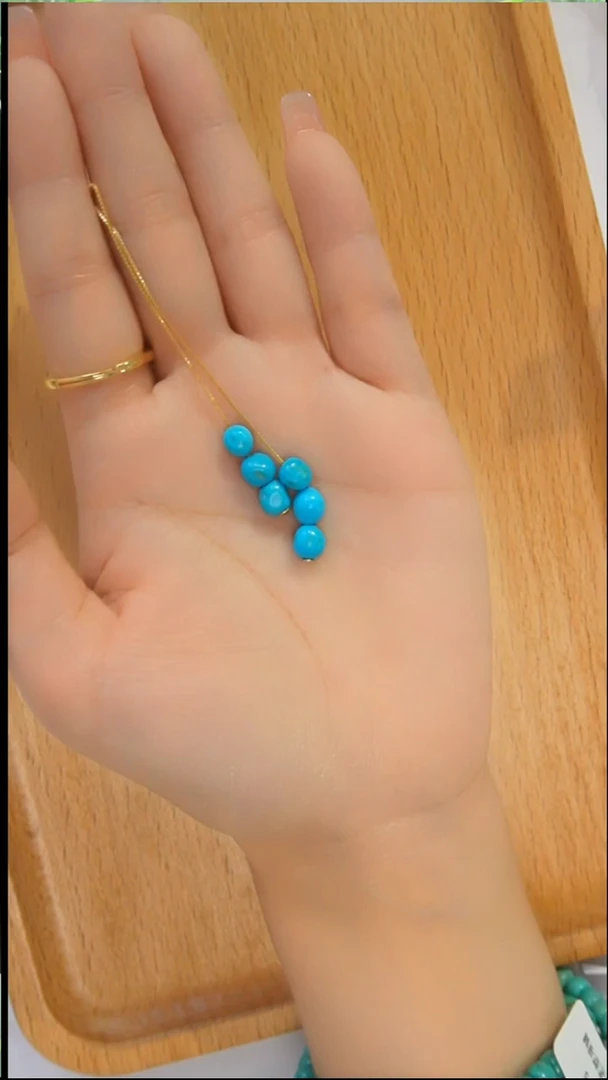 银S925镶嵌绿松石耳环发货一件