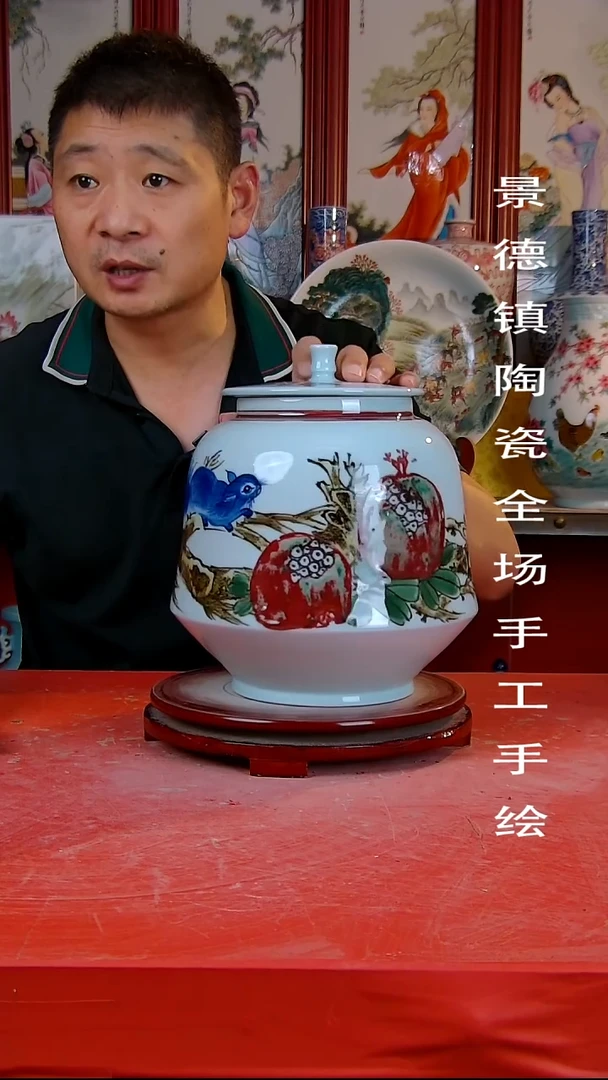 摆件景德镇陶瓷 全场手工手绘14