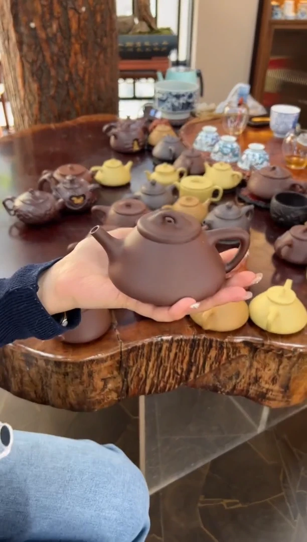 【闪购商品】紫砂茶壶【头哥手工壶】子冶石瓢底槽清光素