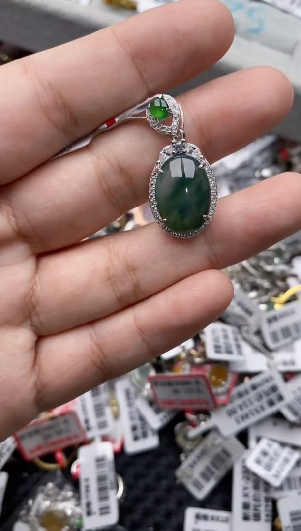 【闪购商品】翡翠戒指银S925镶嵌777777---7