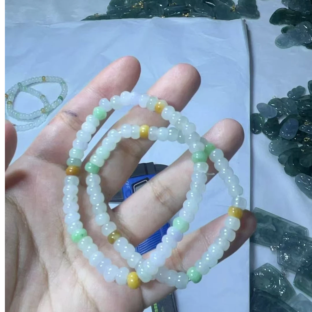 【玉经纶】-506701/Q49-天然A货翡翠珠链-多样性发其—