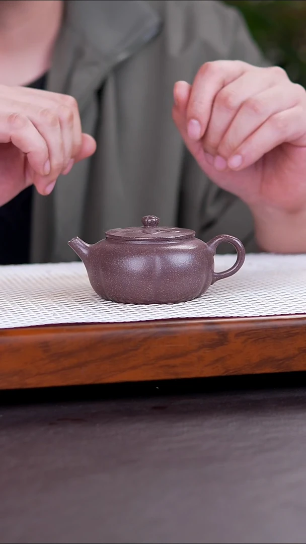 茶壶紫砂紫泥 莲蒲壶 150cc