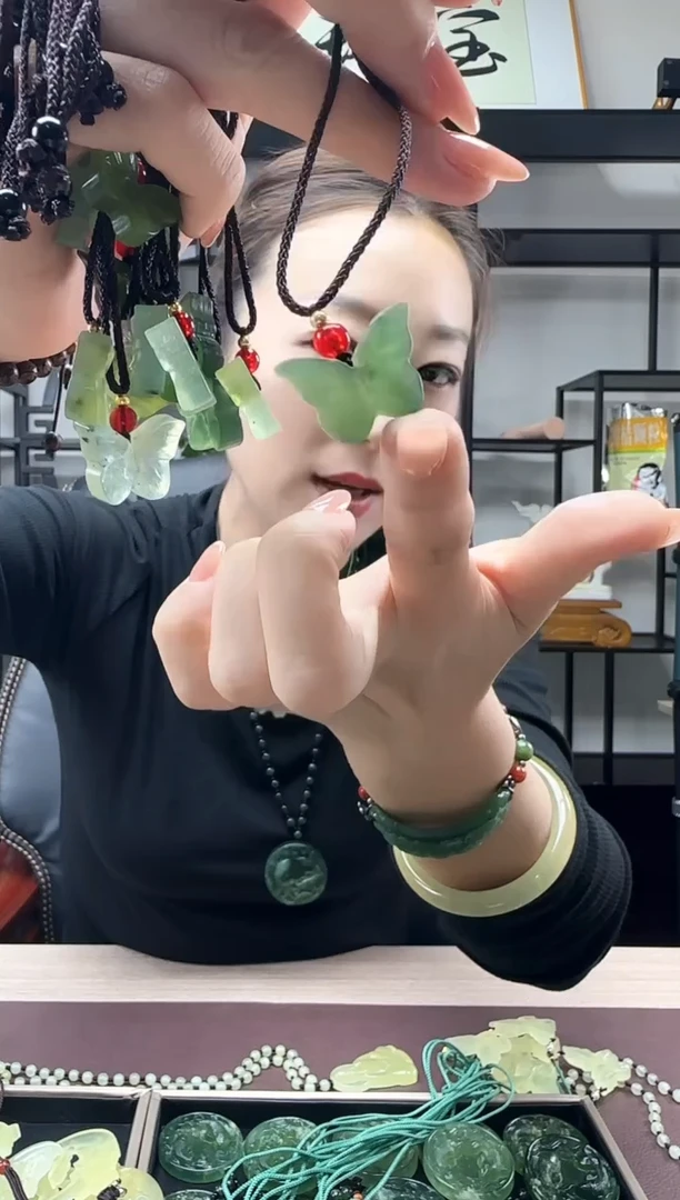 未镶嵌岫玉颈饰多样性发货拍一发一