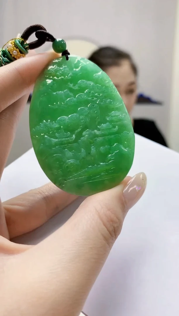 未镶嵌定制翡翠3099jw-毛货挂件47
