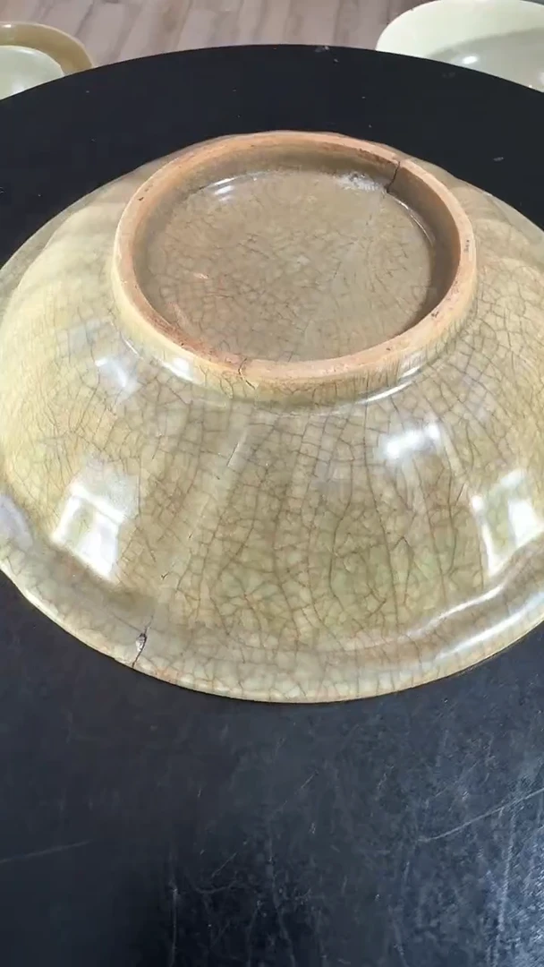 【闪购商品】碗龙泉青瓷双鱼洗掉粘