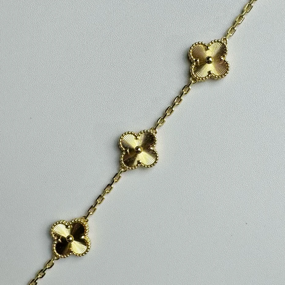 925银手链 米禾高级定制 金镭射五花手链s12s13