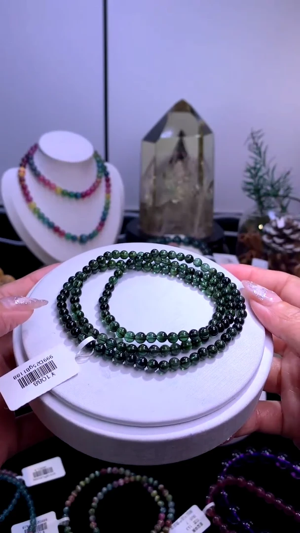 手链未镶嵌碧玺【梦源珠宝】天然碧玺多圈手链