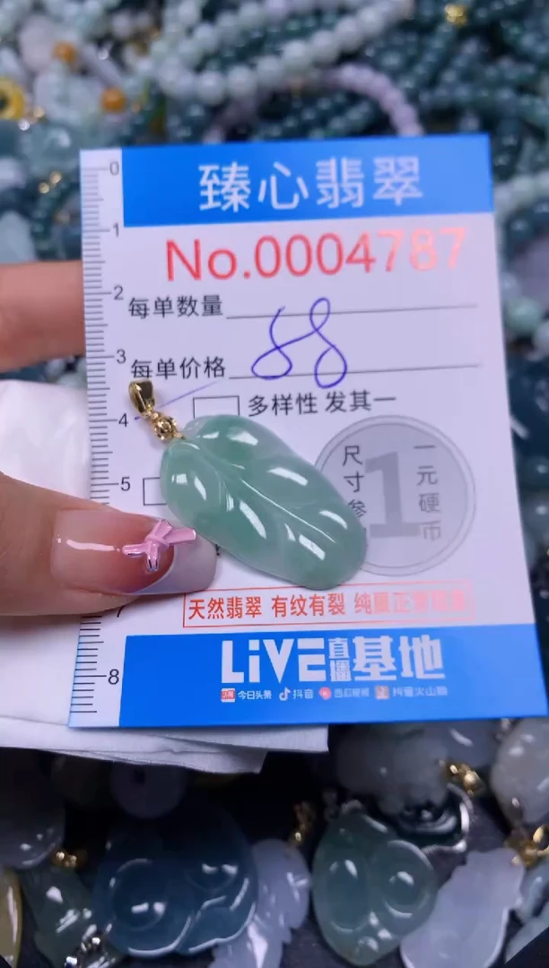 【闪购商品】翡翠颈饰未镶嵌含绳0004787