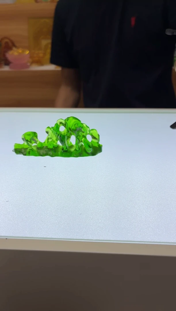 琉璃手工艺品太湖石绿色