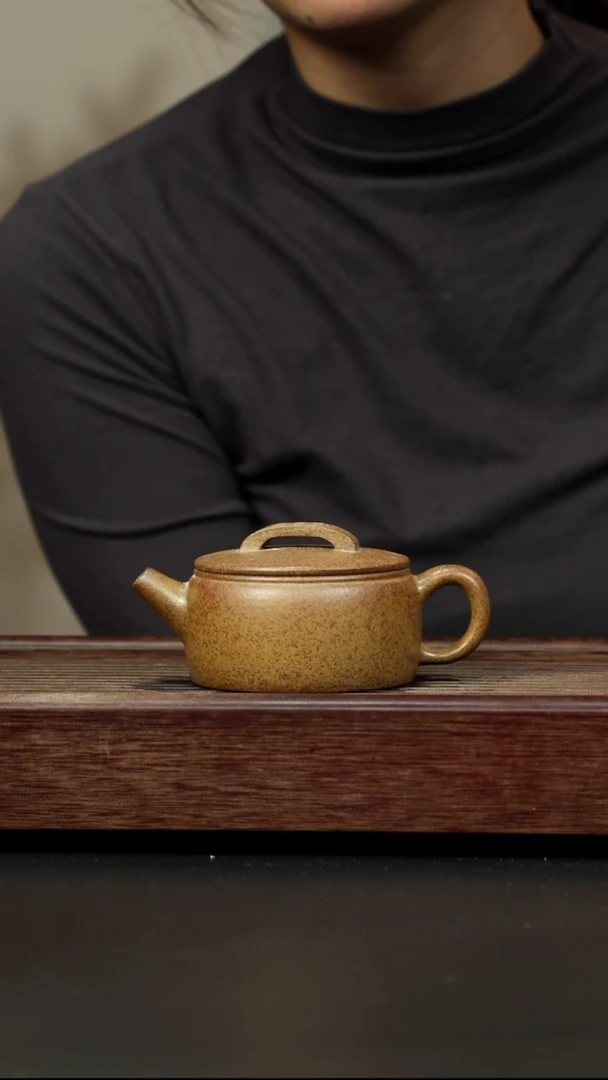 紫砂茶壶黄金段柴烧 汉瓦