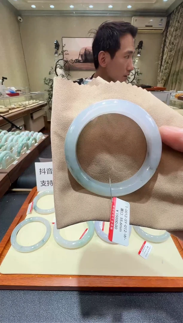 纯天然缅甸A货翡翠手镯55-56mm-1-12号