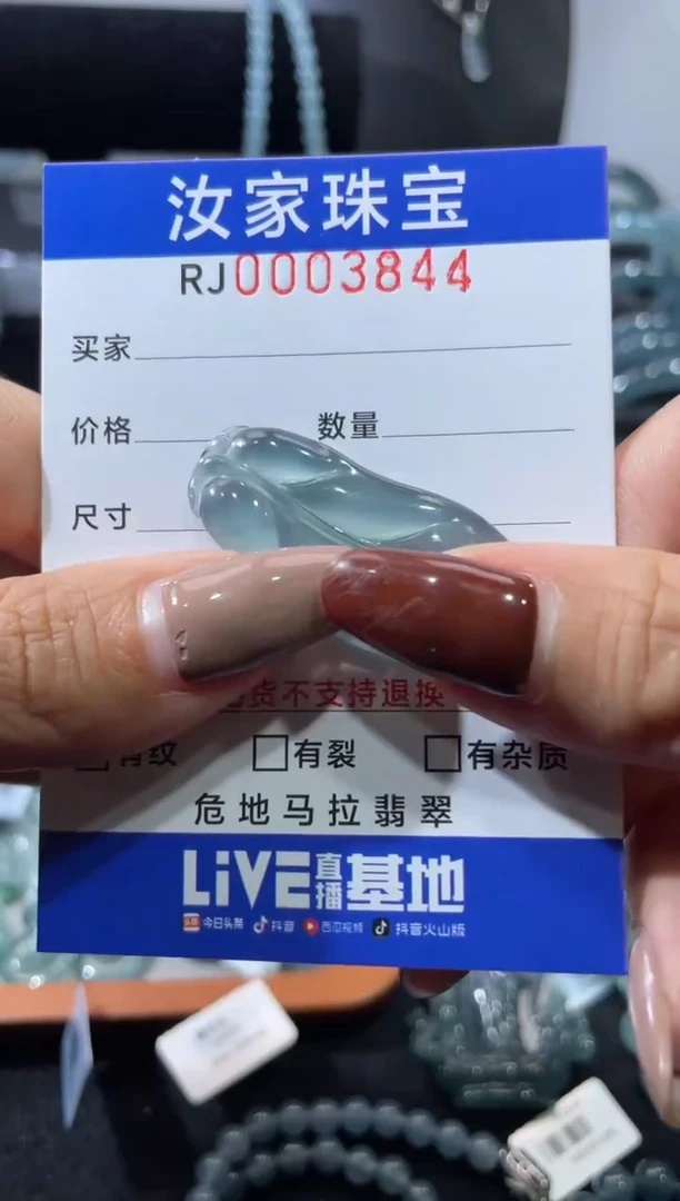 未镶嵌挂件翡翠L*3844