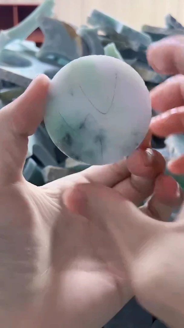 翡翠裸石缅甸翡翠A货文7957