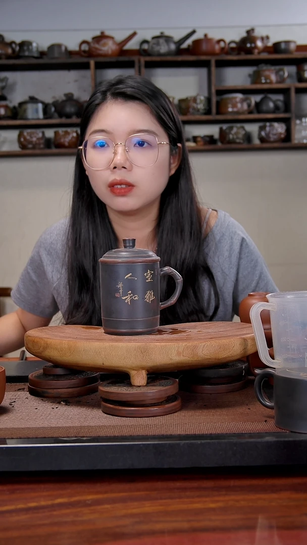 壶老韩精品坭兴陶 微瑕办公杯