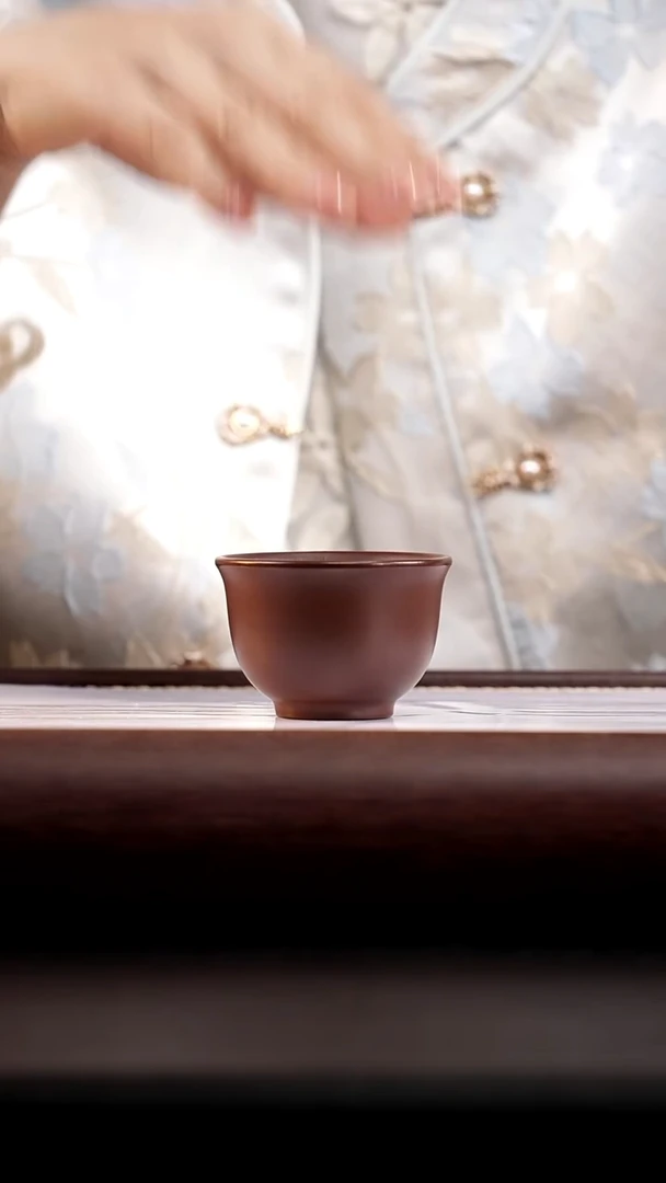 茶杯紫砂老紫泥金钟杯